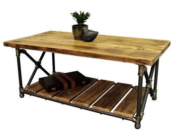 Retro Pipe Furniture And Wood Coffee Table Tea Center Product On Retro Pipe Furniture And Wood Coffee Table Tea Center Product On