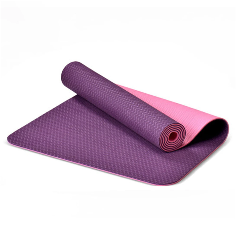 Eco Friendly Two Tone Double Layers Tpe Yoga Mat Hanging Exercise Mats