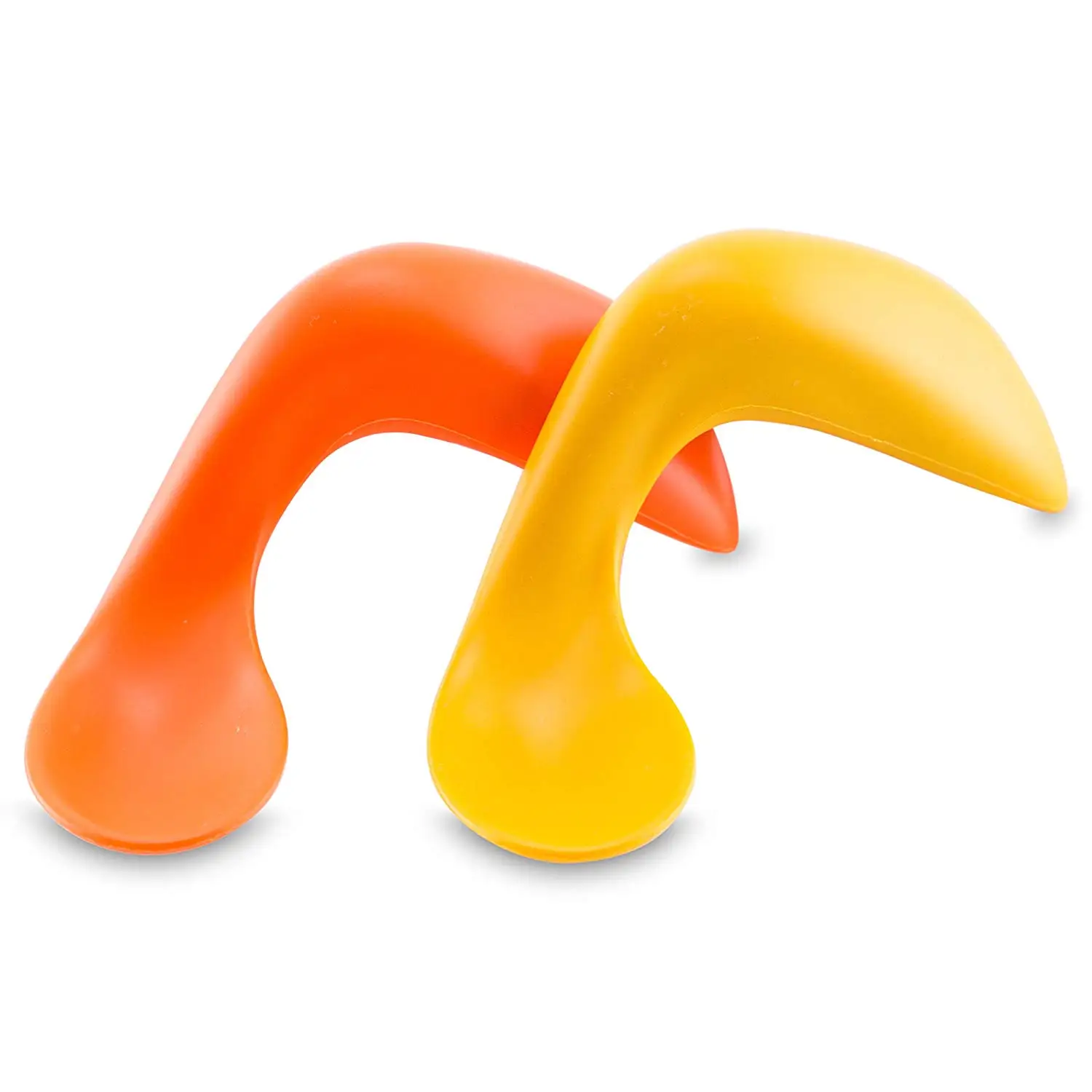 Curved Self-Feeding Baby Spoon Eating Utensil Kizingo Toddler Spoon Two Pack Right-Handed Carrot and Lemon