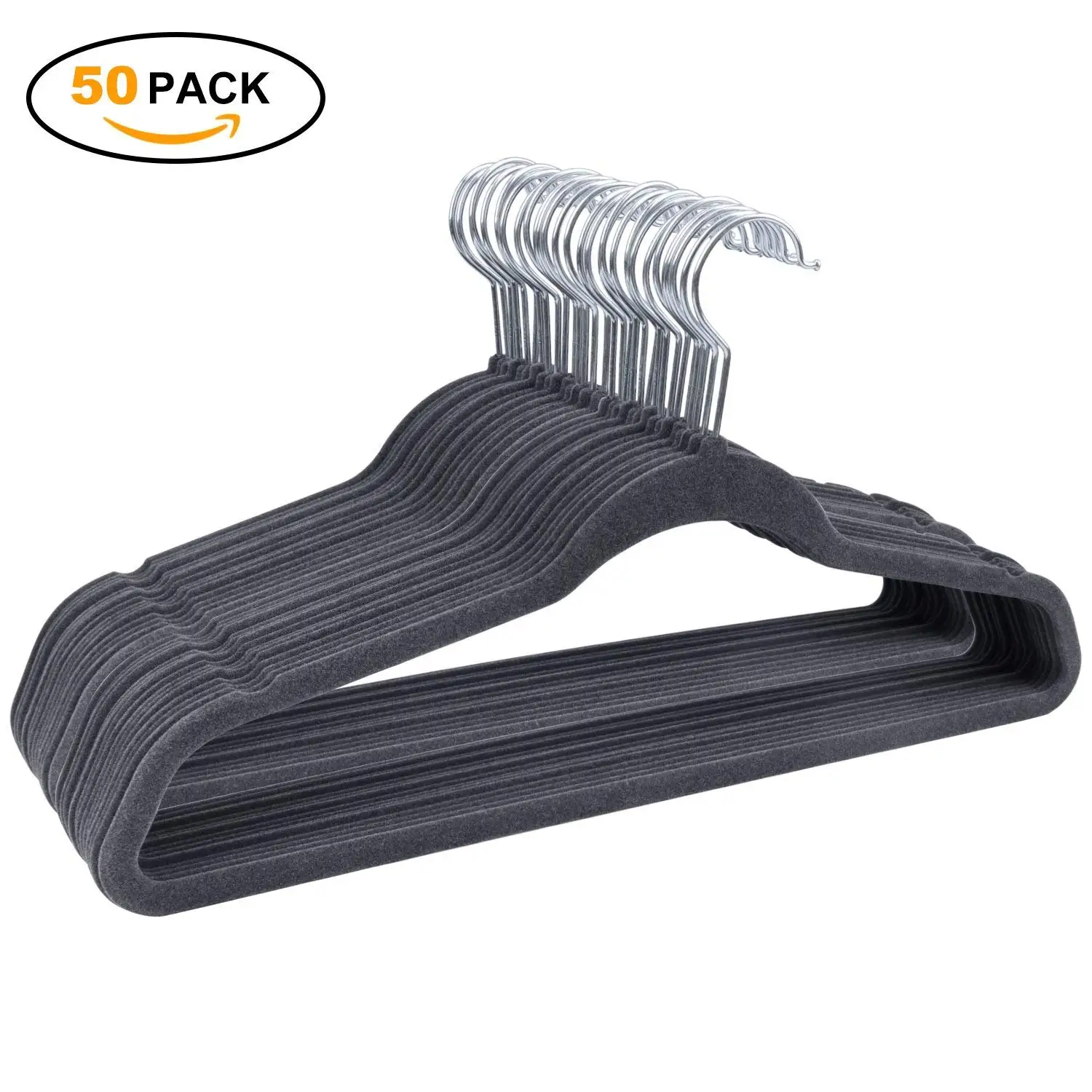 Buy Premium Heavy Duty Velvet Hangers - 50 Pack Bulk - Pink - Non-Slip ...