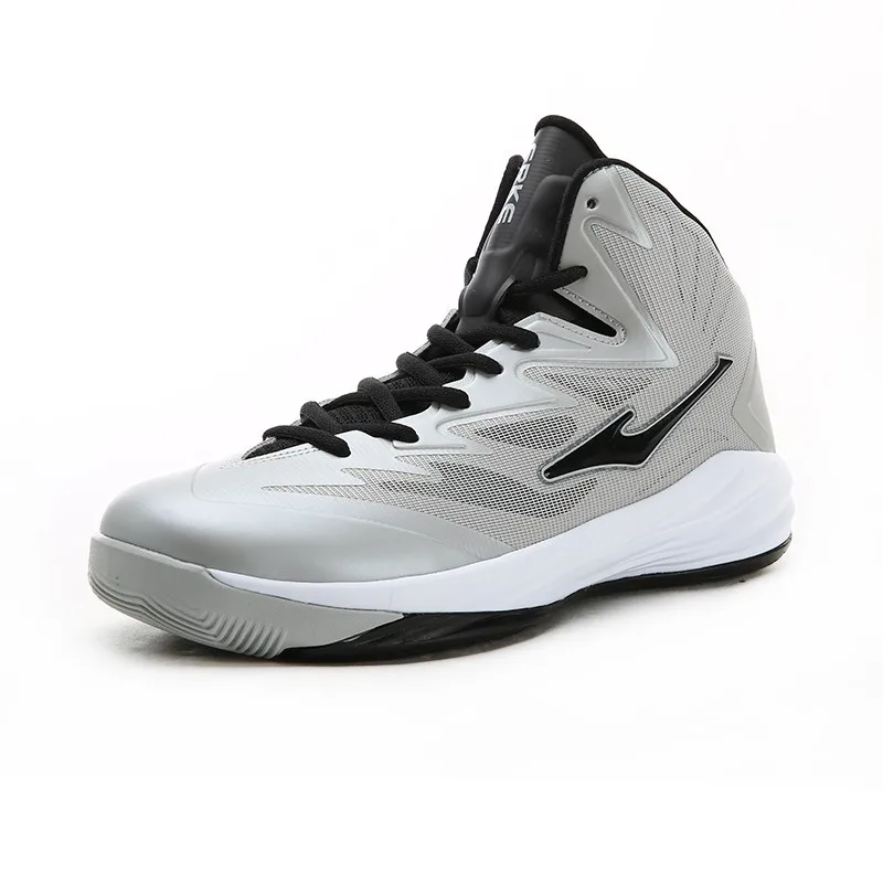 Erke Wholesale Brand Active Breathable High Ankle Black Mens Basketball