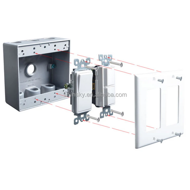 20A 1G Double Pole 230V Metal Clad Water Heater Switch With Neon For Home /& Work