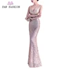 Sexy deep v neck string pattern sequin evening ball gowns long tight trumpet mermaid dress
