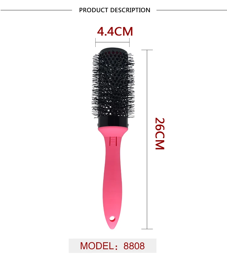 EUREKA 8815 Aluminum Barrel Hair Brush Nylon Heat-resistant Ceramic Brush Removable Barrels Ionic Round Hair Brush