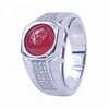 Factory Price Wholesale Micro Pave Setting Cubic Zircon white Gold Men's Ring