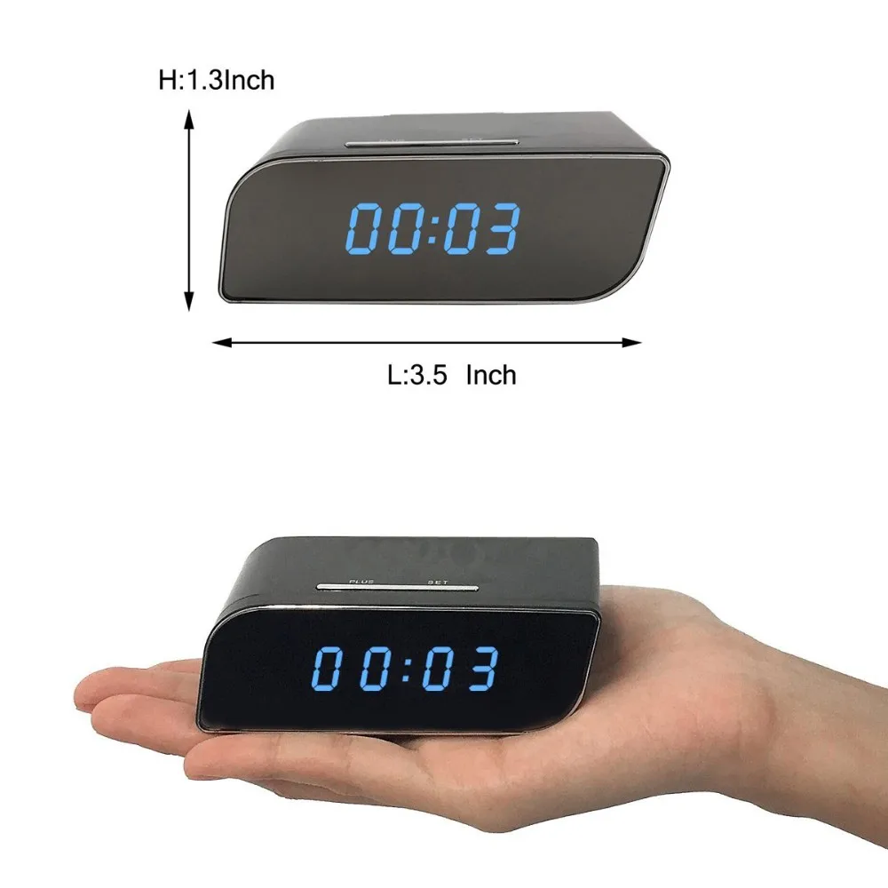 Alarm Clock With Camera Wifi Control Full Hd 1080p Spy Camera Motion