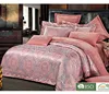 Latest pattern silk&cotton bedding set with beautiful embroidery lace