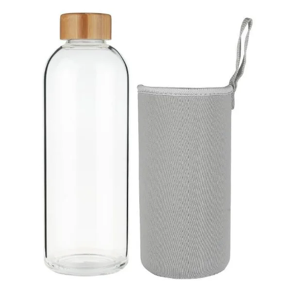 Clothed Sleeve High Borosilicate 550ml Water Glass Bottle With Bamboo Top Buy Travel Glass