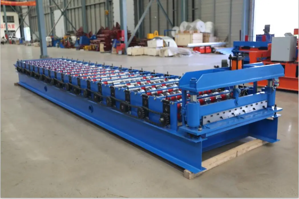New Profile 915 Steel Floor Deck Cold Roll Forming Making Machine Used For Steel Structural Floor
