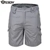 ESDY Mens Outdoor Breathable Multi-Pockets Cargo Pants Military Hunting Tactical Short Trousers