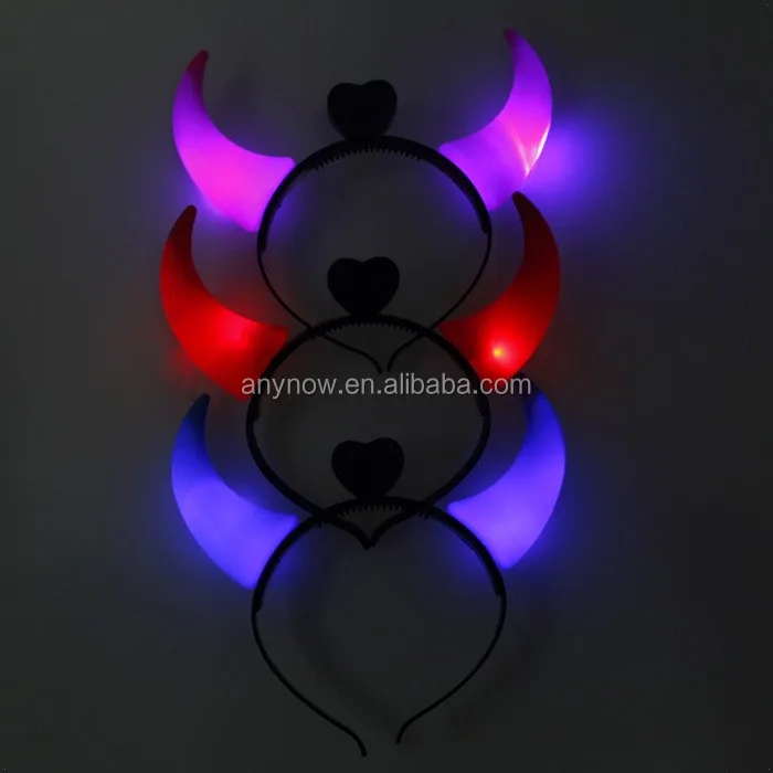 Event And Party Supplies Plastic Bull Horn With Led Light Popular Use