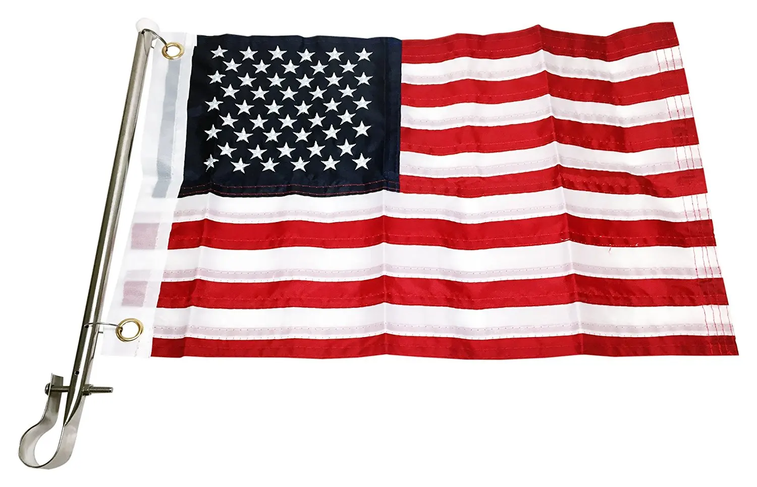 Pactrade Marine Boat American Flag USA Stainless Steel Rail Mount Staff Pol...