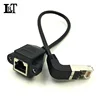 1FT RJ45 Male to Female With Screw panel mount LAN Network extension Ethernet Cable For Industrial Chassis/ Business Computers