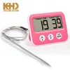 KH-TH004 KING HEIGHT Waterproof Turkey Steak Digital LCE Temperature Probe Meter for Grill Smoker Oven BBQ