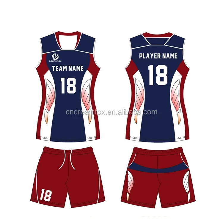 Sublimated Printing Couple's Volleyball Jersey Professional Volleyball ...