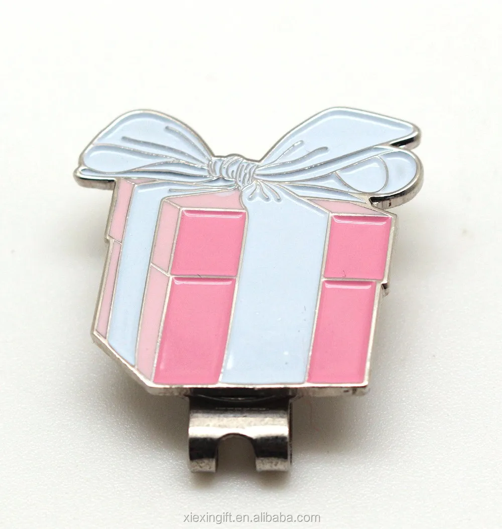 Custom magnetic golf hat clip with ball marker