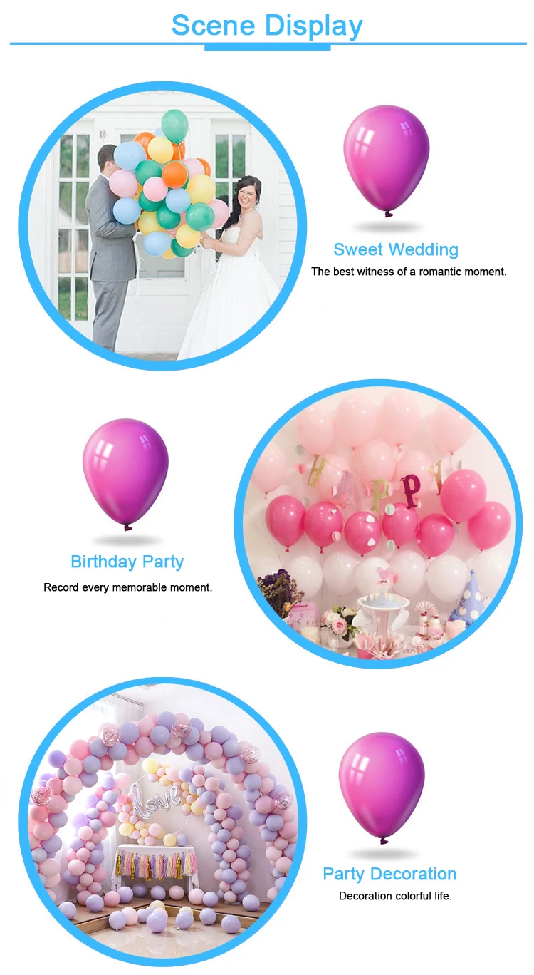 Large Biodegradable Confetti Balloons Long Lasting Birthday Balloons