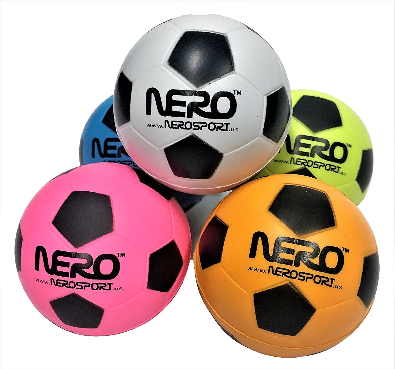 Nero NS-RS High Bounce Rubber Soccer Futbol Toy Ball 2.5 inch Skills Development Toy Great For the Streets Park Back Yard Agility Ball Bulk Price Birthdays Gifts Summer Ball