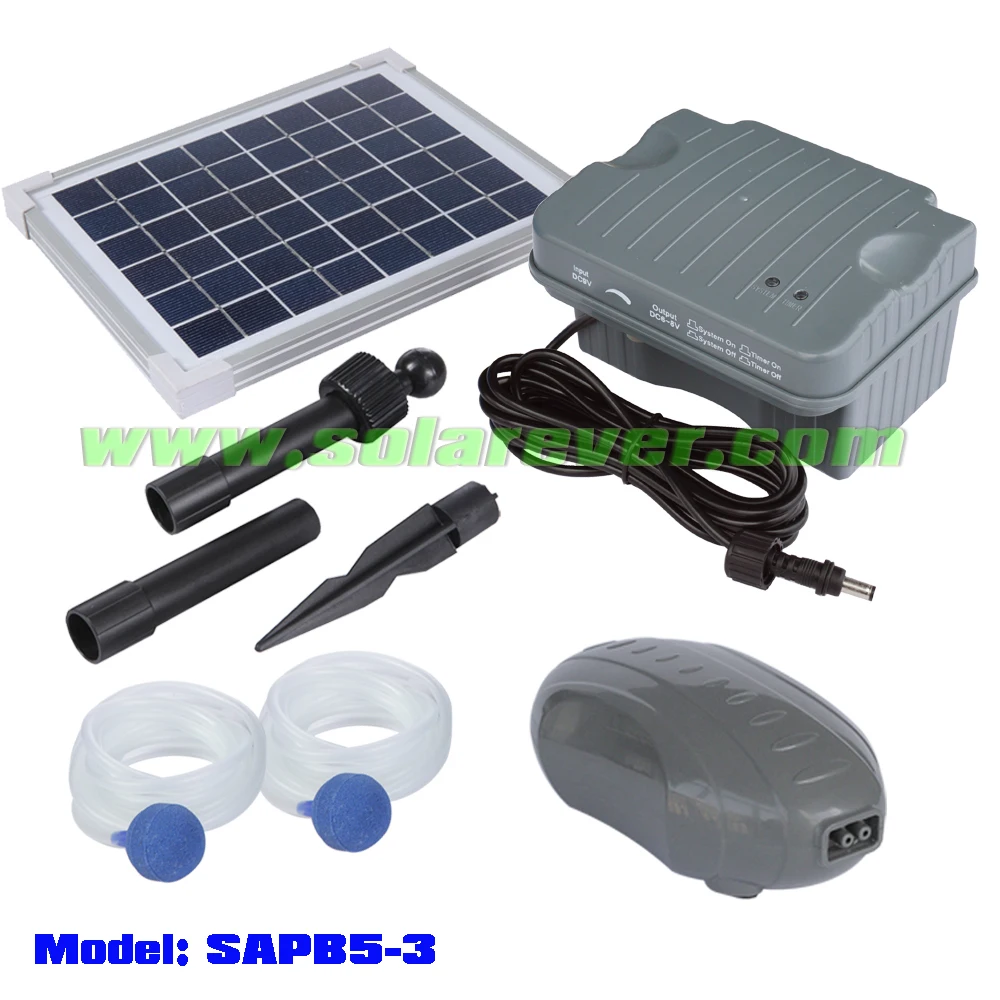 3lpm Two Aerator Solar Air Pump With Battery Backup (sapb53) Buy