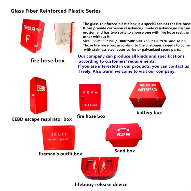 Fiberglass Fire Hose Box,Double Side Grp Glass Reinforced Plastic Fire