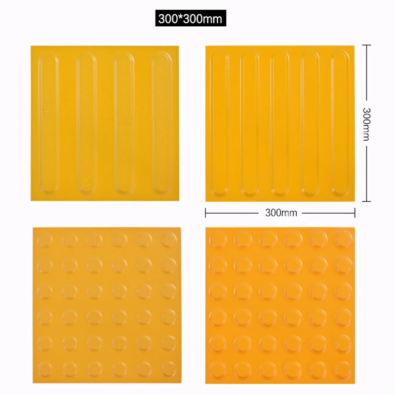 Yellow Detectable Sidewalk Bumps Blind Warning Tile Flooring Anti Skid