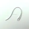 H748 925 Sterling Silver Jewelry Ear Hook Flat Plain Wire