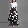 OEM Two Piece OL Blouse Swing Printing A-Line Skirt Women Skirt Suit For Lady Business Suit