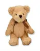 Jointed Bear, Mini Plush Jointed Bear, Embroidery Red Ribbon Mini Plush Jointed Bear