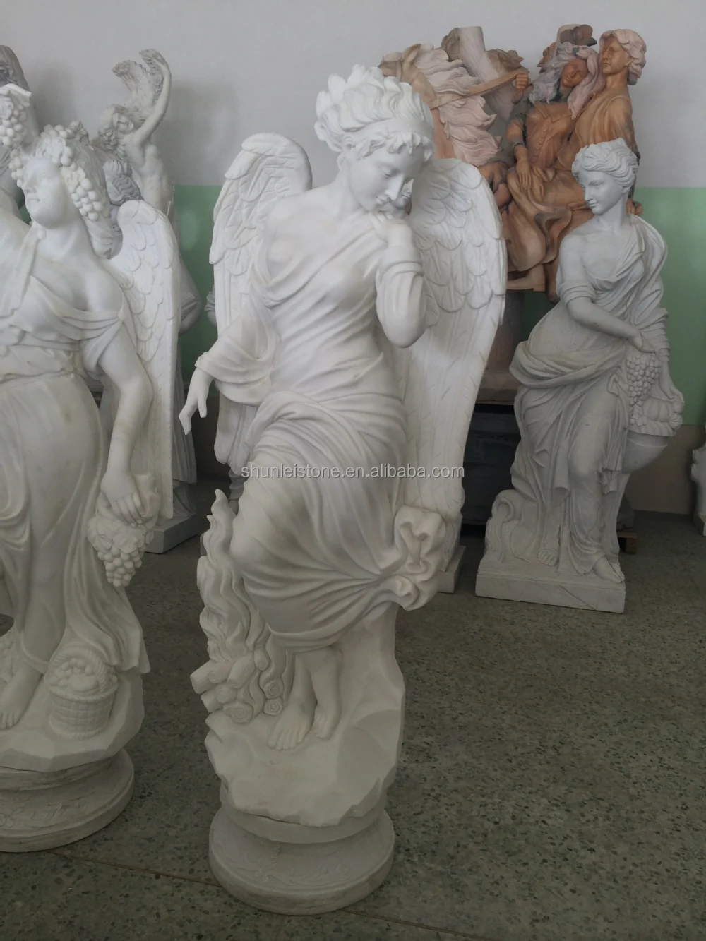 Decorative Life Size Statues White Marble Angel Statue - Buy White ...