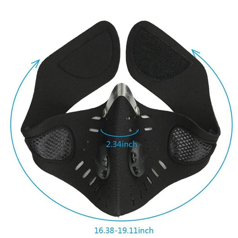 Outdoor bicycle riding half face activated carbon anti smog neoprene face protect mask