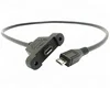 MICRO B USB 2.0 MALE TO FEMALE CHASSIS PANEL MOUNT EXTENSION CABLE