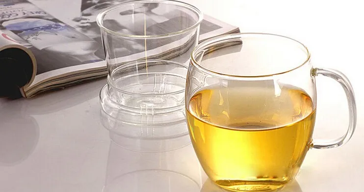 Borosilicate Glass Teapot Tea Cup Glass with Infuser and Lid Green Tea Cup