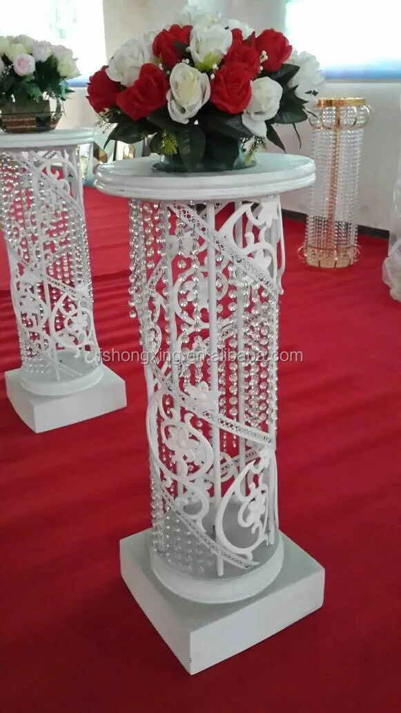 Customized Lighted Crystal Wedding Columns/mandap/pillars For Sale
