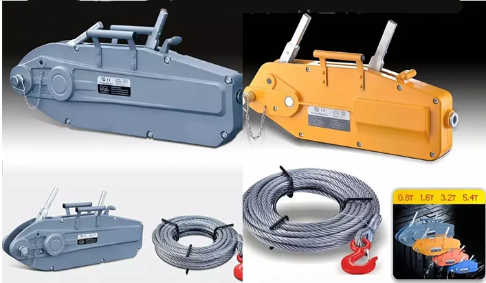 Aluminum alloy wire rope lever hoist tirfor hand winch
