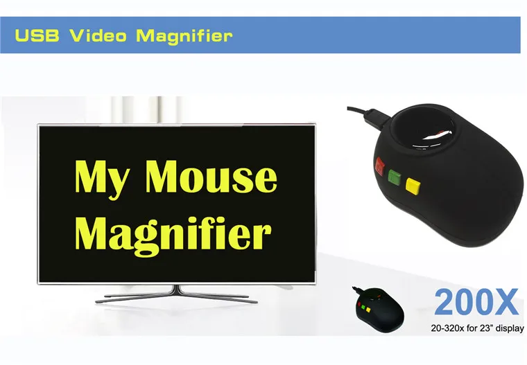 Portable Mouse Video Magnifier Low Vision Digital Magnifier Visually