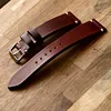18/20/22mm leather watch strap Minimal deep tea Italian vegetable tanning watch band