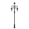 Aluminum classic style garden post top light with pole