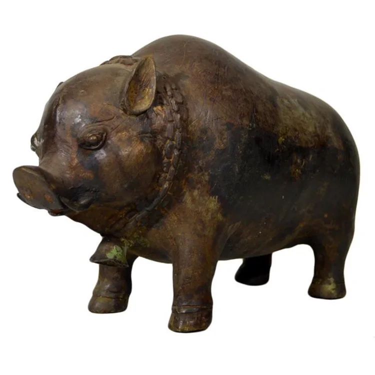 Outdoor Decoration Life Size Bronze Pig Statue For Sale