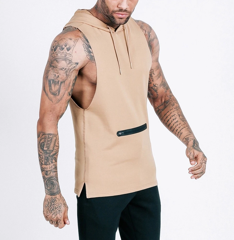 Wholesale Sleeveless Streetwear Hoodie Plain Hoodies For Men - Buy Oem ...