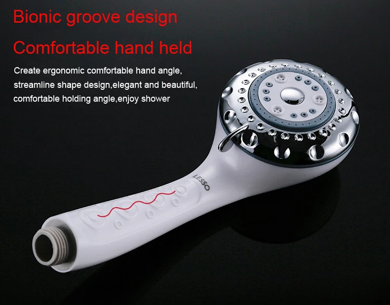 WP06512 moisture proof and water saving medium pressure rainfall hand held shower head