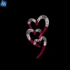 hot fix crystal templates red heart rhinestone iron on transfer motif