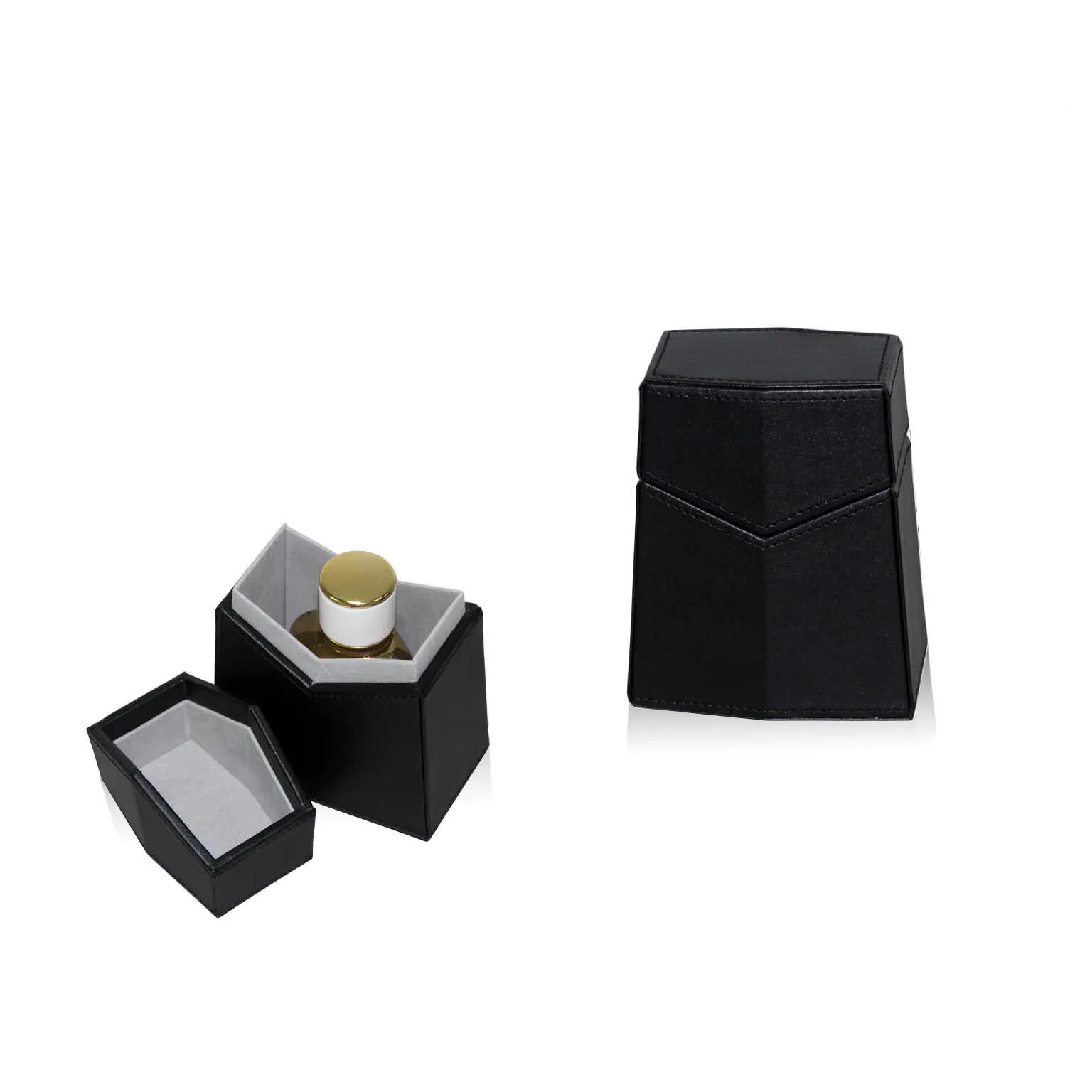 Custom made delicate wooden perfume box suitcase with lock and handle