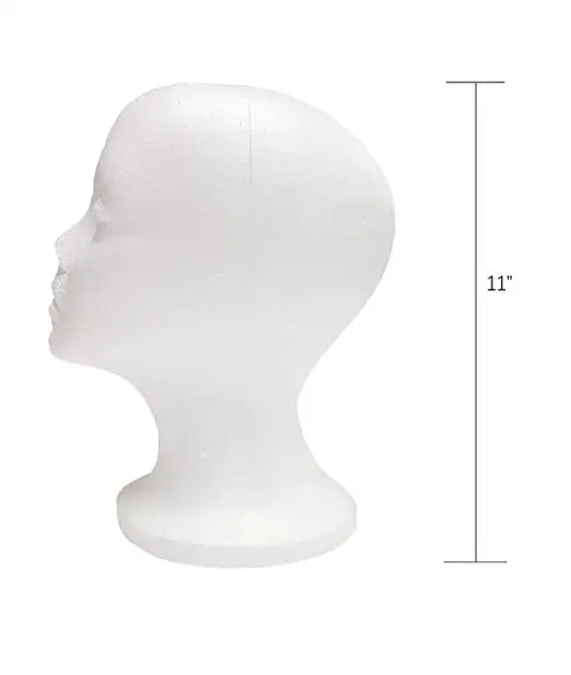 Wig Head Display 280mm Ecofriendly Manufacturers Eps Foam Styrofoam