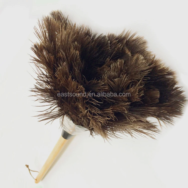 ESD Anti-Static Ostrich Feather Duster with Wooden Handle