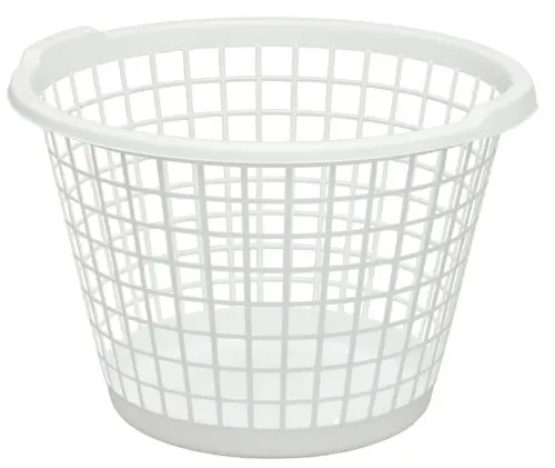 white round laundry basket