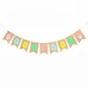 2.8 Meters EASTER Burlap Banners Colorful Easter Egg And Bunny Pattern Bunting Garland 9 Flags For Easter Decorations Home Party