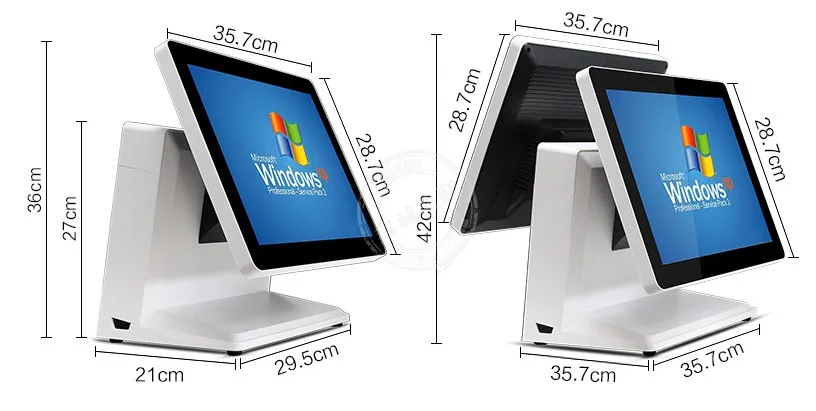 Elanda retail 15 inch touch screen pos system/pos terminal/cash register with 58mm thermal printer