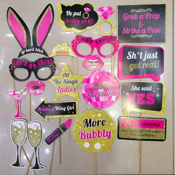 Bachelorette Party Photo Booth Props Girls Night Out Decoration
