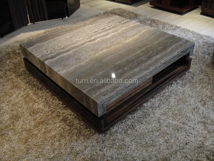 Modern marble top wooden center table for living room furniture ... Wood modern woonkamer