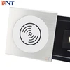 BNT Office Wireless Charger Hidden Manual Slip Open Cover Tabletop Socket with Aluminum Alloy Cover